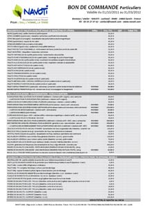 Bon de commande NAVOTI 2011/2012